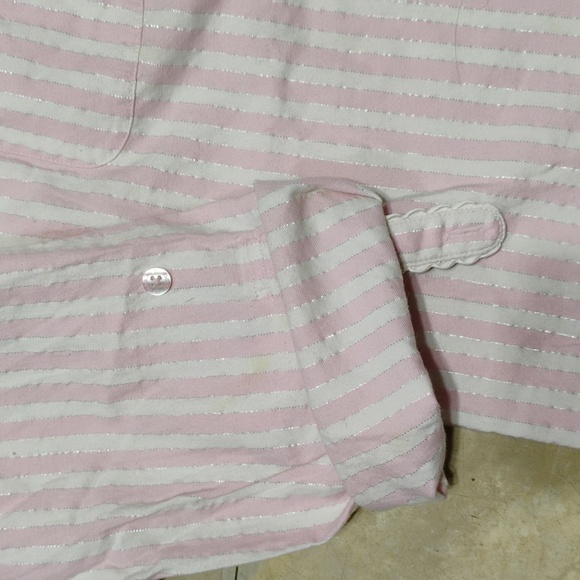 Victoria's Secret Pink and White Striped Pajama Top & Bottoms - Picture 3 of 12